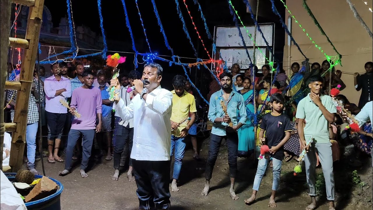 😱భజన గురువు Kandula Ravi Kumar చక్కభజన🥳#kolatamdance #song #bajana_songs #singer #bajanasongs #dance