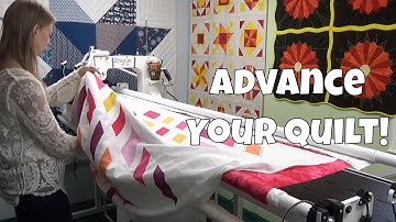 How to Advance a Quilt on a Longarm Quilting Frame (Grace Qnique)