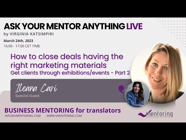 Ask Your Mentor Anything Live with Virginia Katsimpiri FT. Ileana Cari