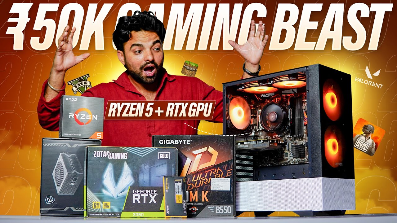 ₹50,000 Budget Gaming Pc 😱 1080p Gaming PC Build Tested 🎮