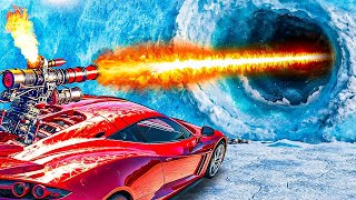 Cars vs 1,000 Layers of Ice in GTA 5