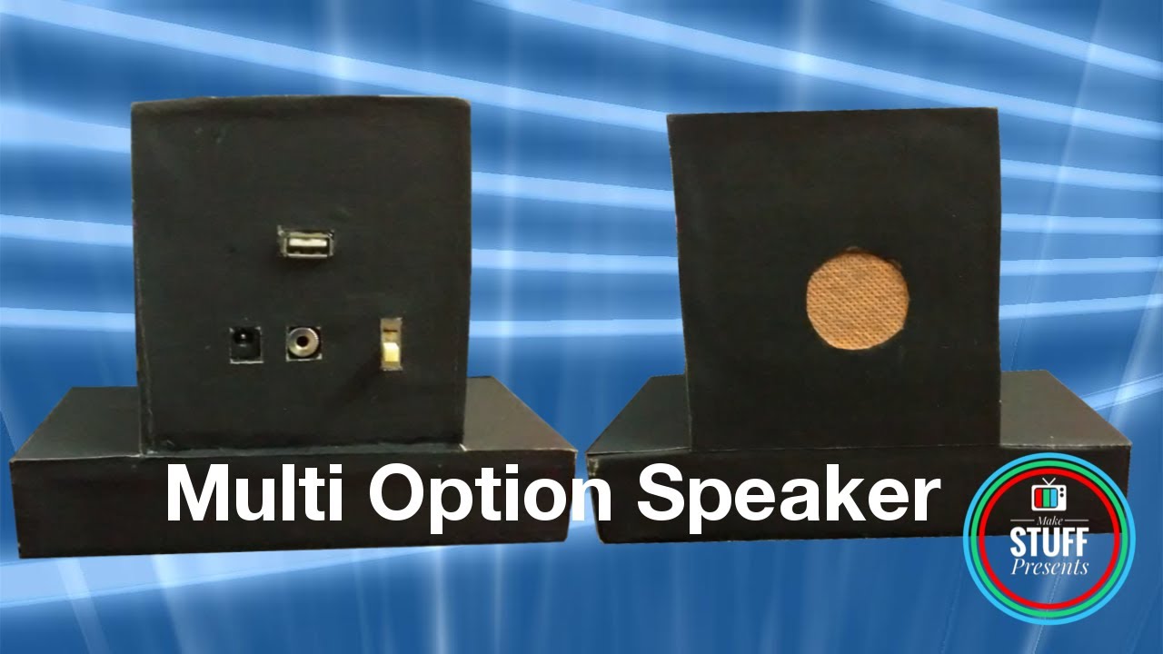 How to make a 1.0 speaker box with amplifier at home Using Cardboard