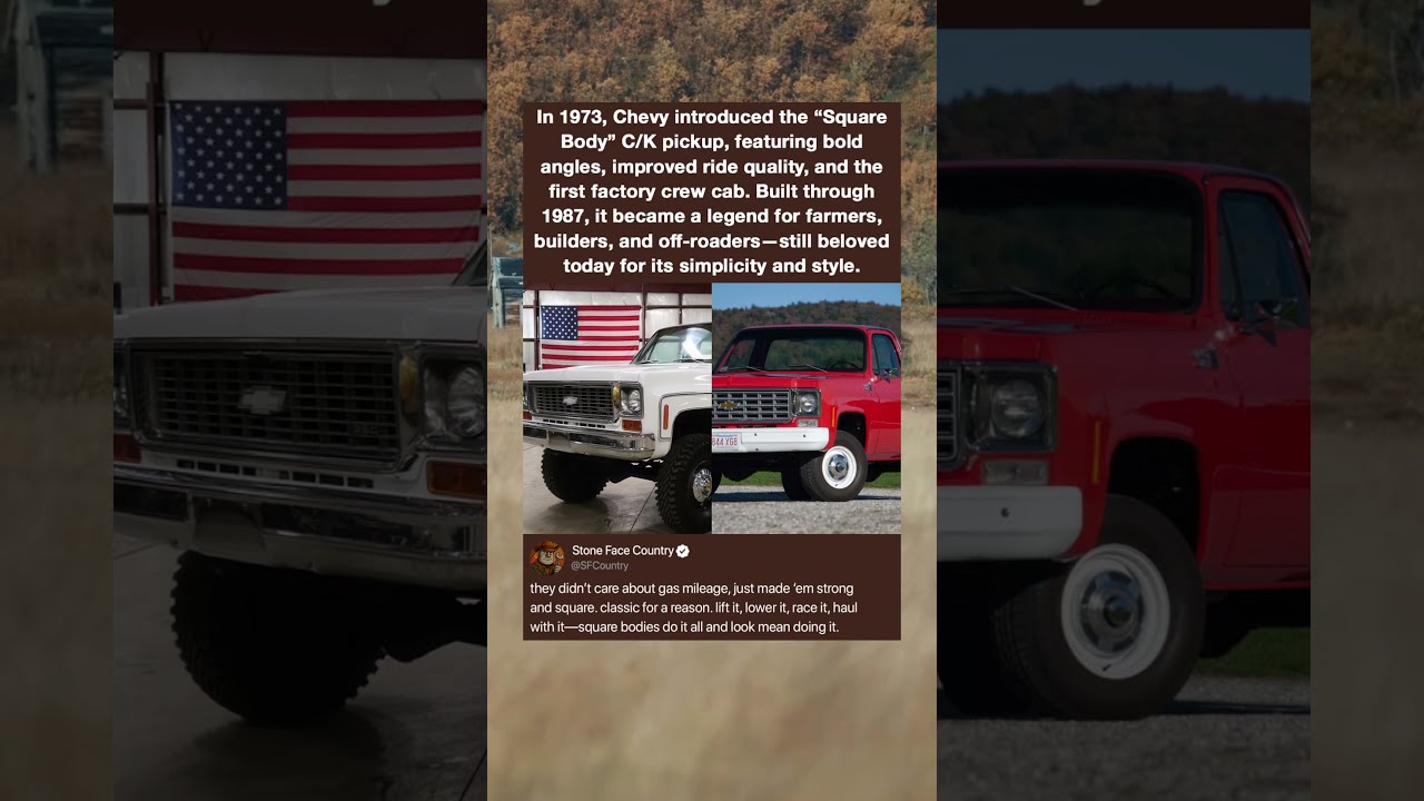 In 1973 Chevy Introduced The Square Body C K Pickup Featuring Bold Angles Improved Ride Quality