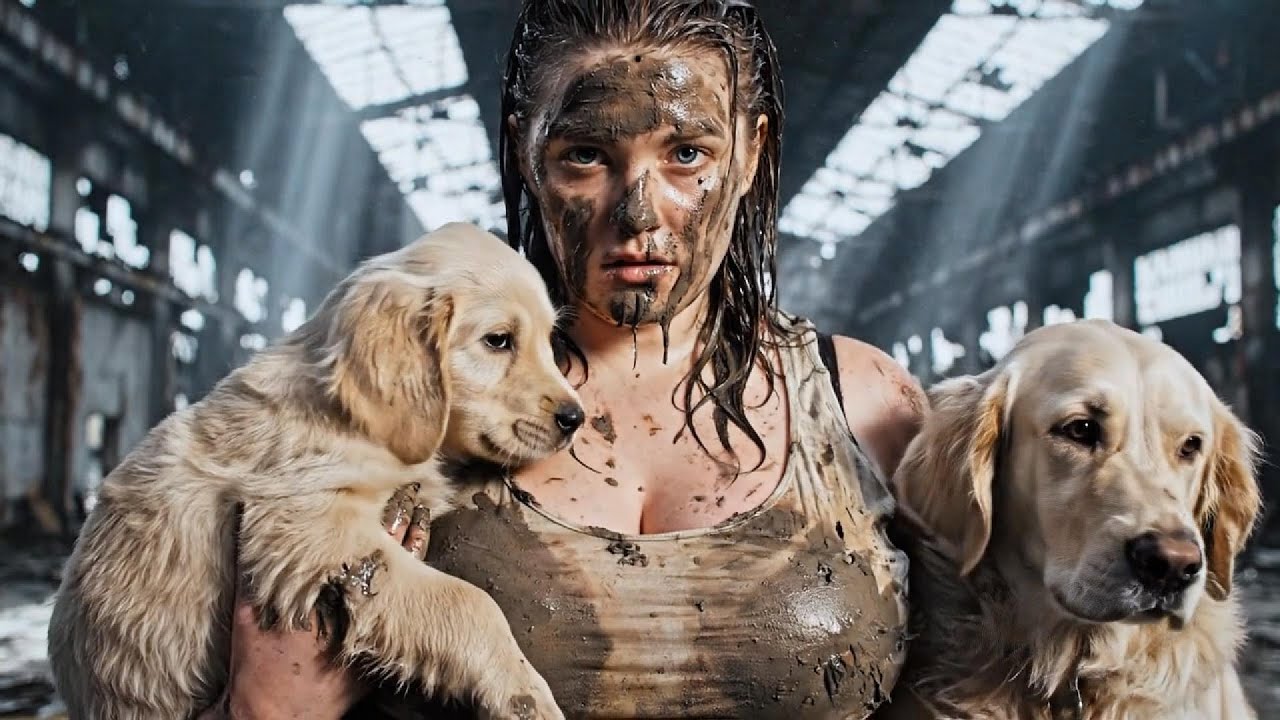 Kind Woman Rescues Abandoned Mother Dog and Puppies in an Abandoned Factory