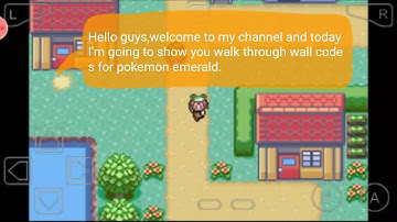 A walk through wall cheat code for pokemon emerald