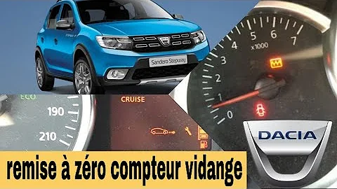 Comment on peut enlever le voyant qui dit faut faire une vidange sur une Dacia Sandero ?