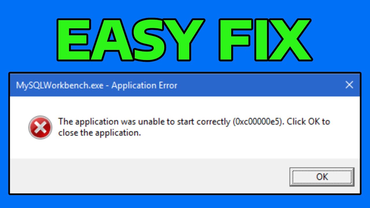 How To Fix The Application Was Unable To Start Correctly Error 0xC00000E5 in Windows