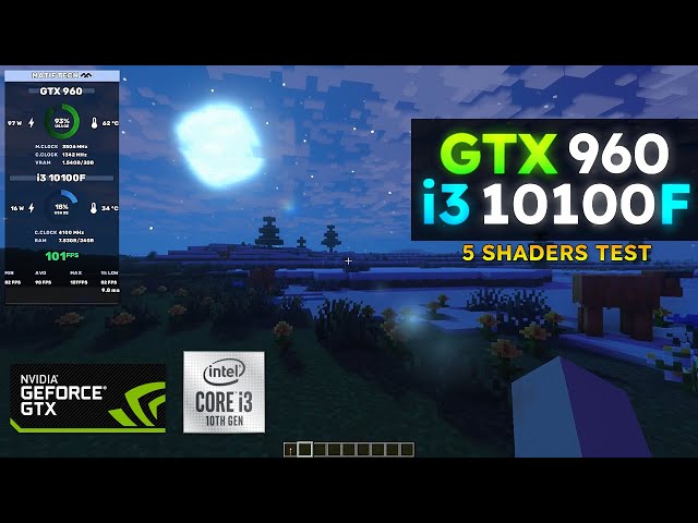 MINECRAFT 1.21.7 TEST IN 5 SHADERS / LOW END PC / i3 10100F + GTX