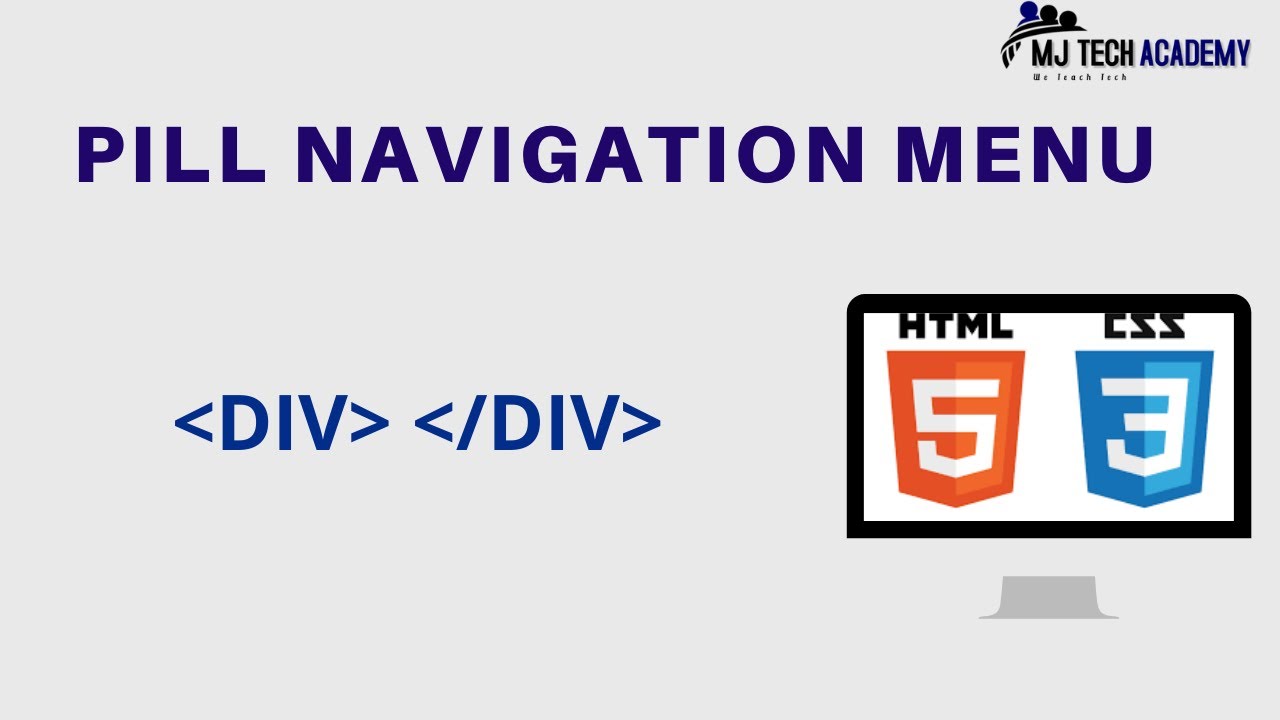 Pill Navigation Examples How To Create Pill Navigation Menu - YouTube