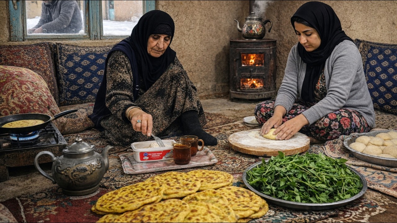 A Peaceful Village Morning: Mother and Daughter Bake Traditional Bread & Enjoy Breakfast