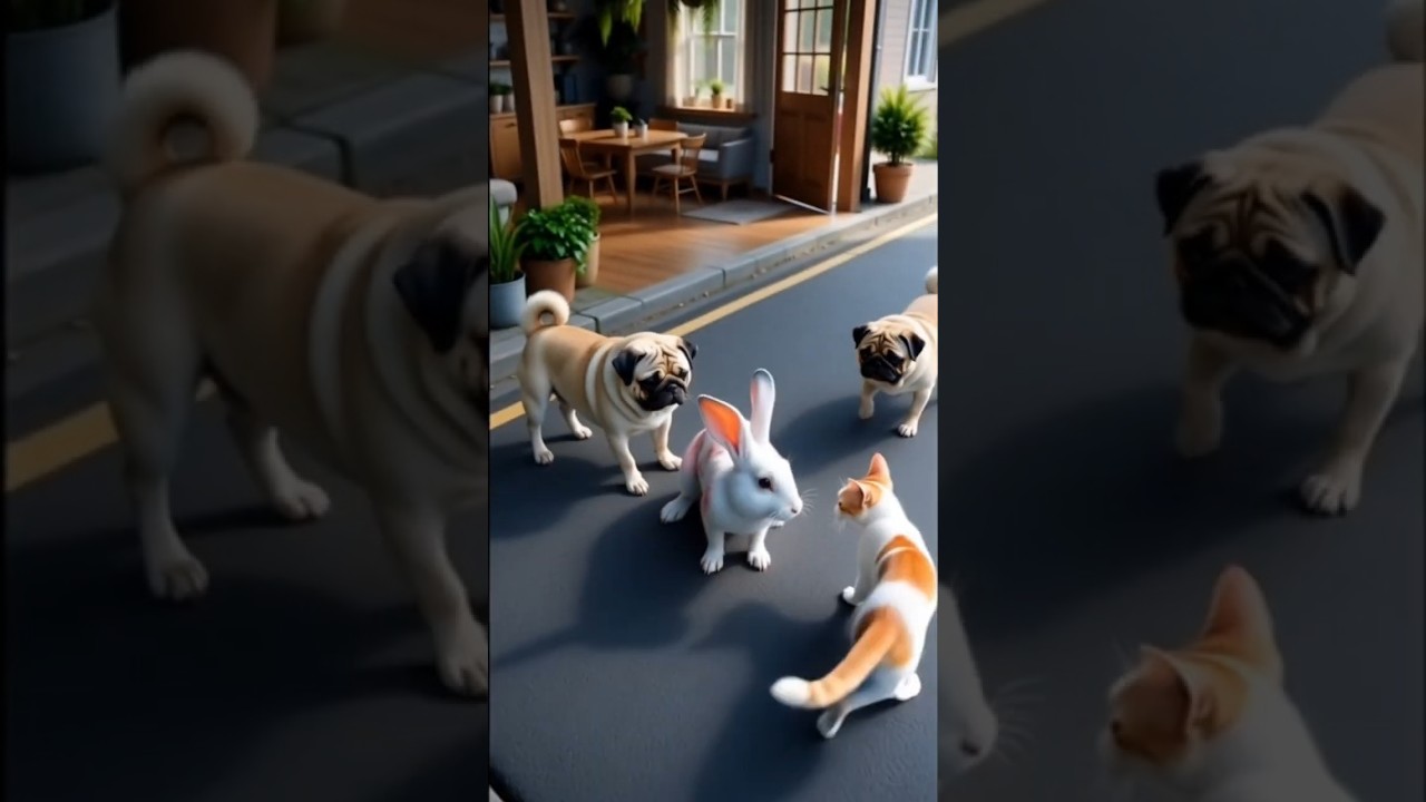 Rabbit & Cat Friendship 🐰🐱