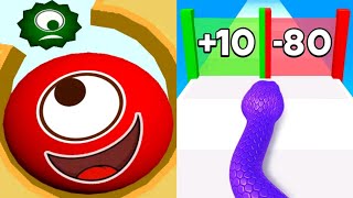 Hungry Balls vs Snake Run Race Max All Levels Gameplay Android,iOS NEW UPDATE screenshot 2