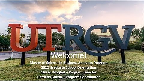 MSBA 2022 Graduate School Orientation