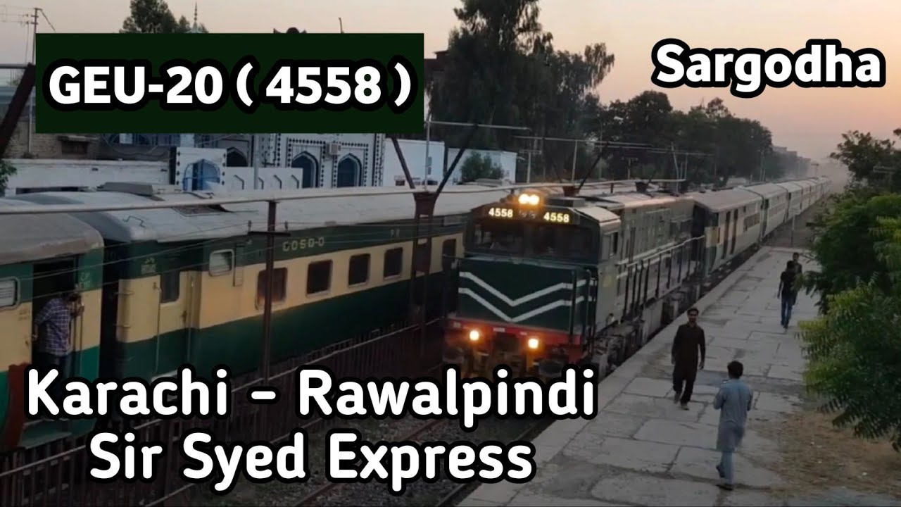Rawalpindi Bound 35UP Sir Syed Express arrival at Sargodha | Pakistan Railways