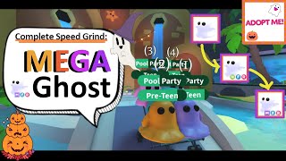 COMPLETE Speed Grind From NORMAL to MEGA Ghost 👻🌈✨ + Halloween Mini Games! 🎃 Adopt Me (Roblox) ♡