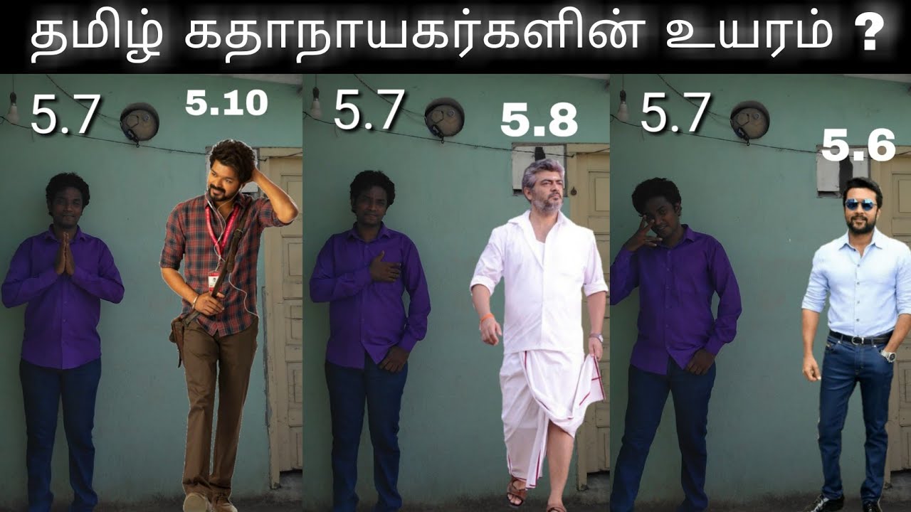 Kollywood Actor Height Comparision | Tamil | Vinothjustice