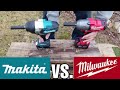Milwaukee (2763) vs. Makita (XWT08Z) High Torque Impact Wrench Lag Bolt Face Off Milwaukee (2763) vs. Makita (XWT08Z) High Torque Impact Wrench Lag Bolt Face Off