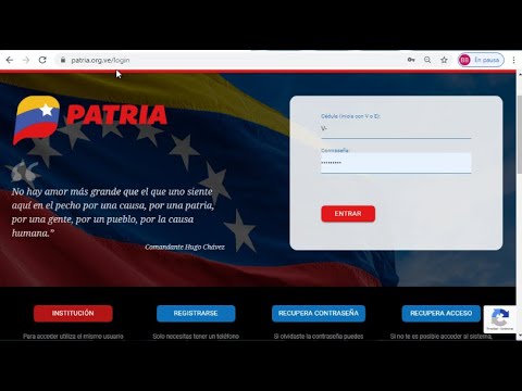 Recuperación de Acceso en el Sistema Patria