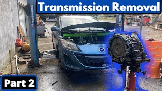 How to remove transmission from 2004-2013 Mazda 3 (Part 2 of 2)