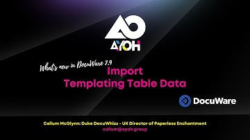 Import Table Field Data Into DocuWare using Templates - What