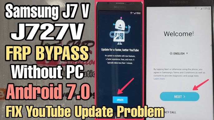How To Unlock Frp Samsung Verizon Galaxy J7 Sm J727vpp Done Youtube