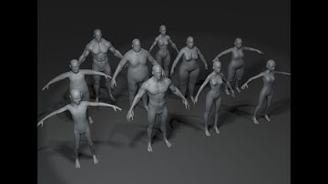 (10k Poly) Human Body Base Mesh 10 3D Models