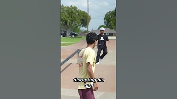 Skater Gets In Scooter Kids Way
