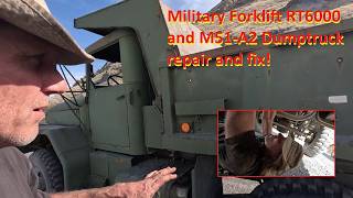 Military Forklift RT6000 and M51A2 Dumptruck repair and fix