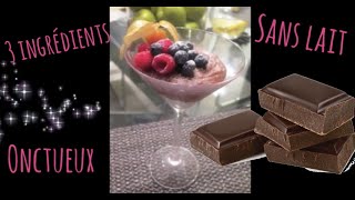 Fanatique de mousse au chocolat? Voici la recette parfaite et sans produit laitier; 3 ingrédients!