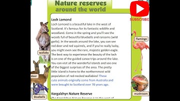 Nature Reserves around the World (Text) Excel 8 Module 6e