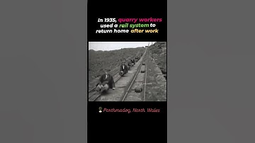 Rail system #used #in #1935 #workers #northwales #quarry #travel #work #home #railway#viralvideo
