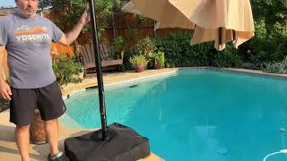 Why I love this 10ft outdoor patio umbrella so much - base included