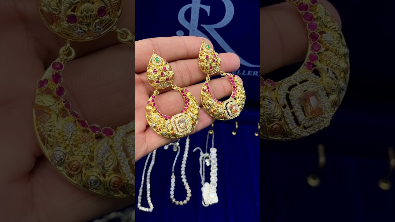 Latest Gold Plated Bunday Earrings | Elegant Bridal & Party Wear Design