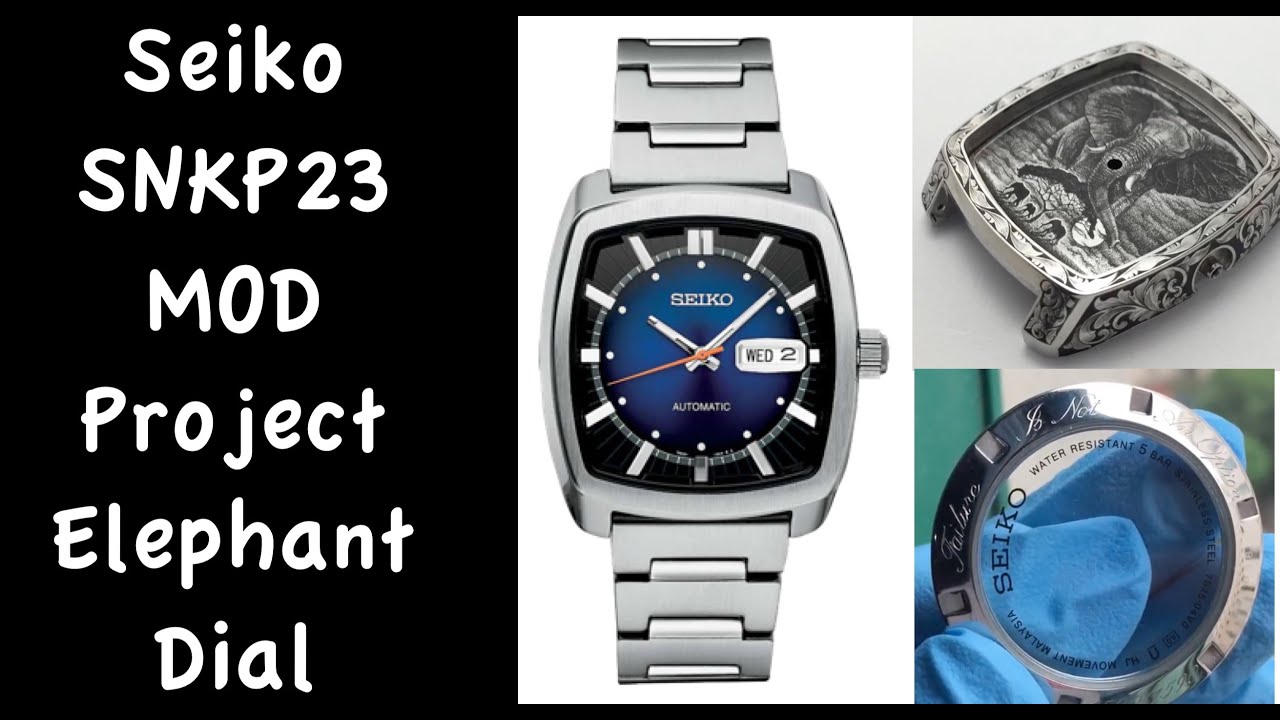 Seiko Mods - SNKP23 MOD Project Elephant Dial - YouTube