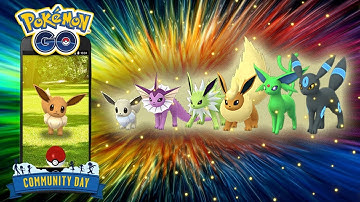 COMMUNITY DAY EEVEE! NO NEED TO IV CHECK! SHINY EEVEELUTIONS SPRITES ARE NOW IN POKEMON GO!
