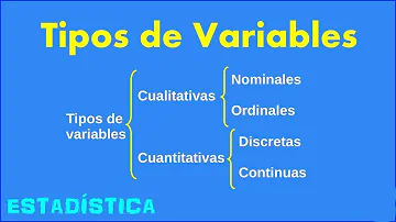 ¿Cuáles son los 3 tipos de variables?