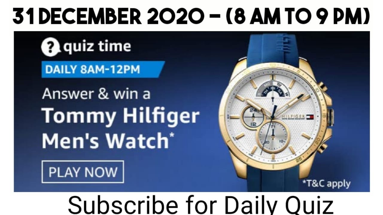 tommy hilfiger watch amazon quiz answers