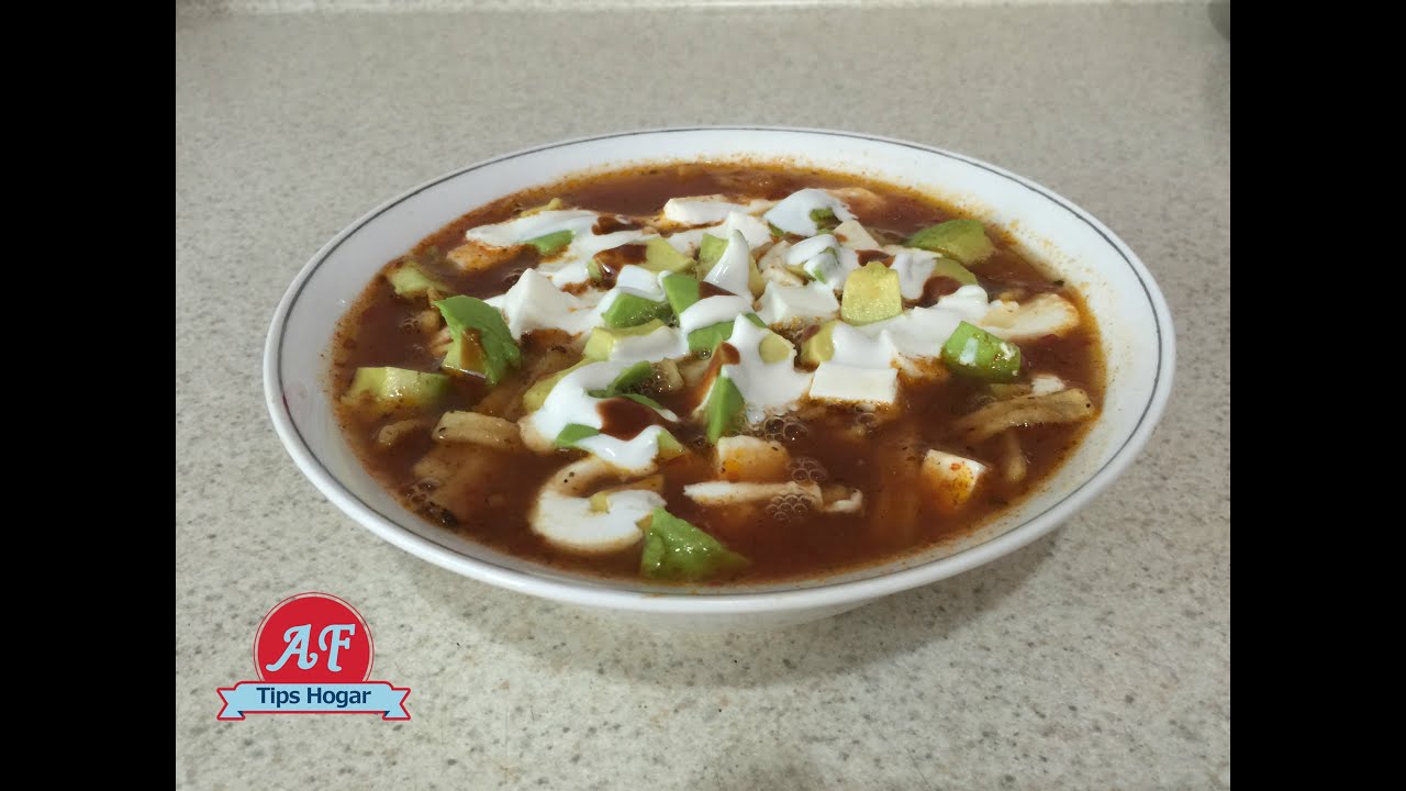 sopa de tortilla facil y rapido - YouTube