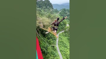 Bungee Jumping With Rope In Beautiful Place:Asmr Bungee Jumping #shorts