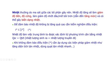 [NB Sketches] Chi tiết máy. Chương 2: Các chỉ tiêu tính toán của của CTM