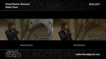 Previs/Postvis Animation reel 2016/17