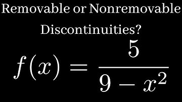 Find the Removable and Nonremovable Discontinuities Rational Function Example