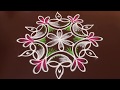 5 dots diya rangoli with flowers design  rangoli by sunitha  kolam design