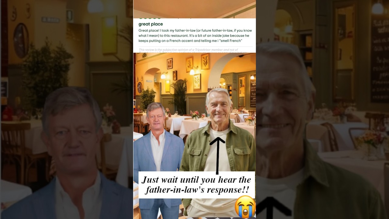 Hilarious reaction to French cafe review— watch to the end! #funny #comedy #jokes