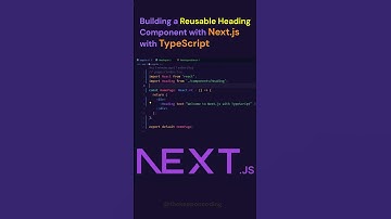 Building a Reusable Heading Component with Next.js with TypeScript || 🎉 🚀 🎯 #shorts #coding #nextjs