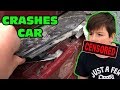 Kid Temper Tantrum Crashes Car Into Our House Causing Real Damage! - Started Swearing [Original]