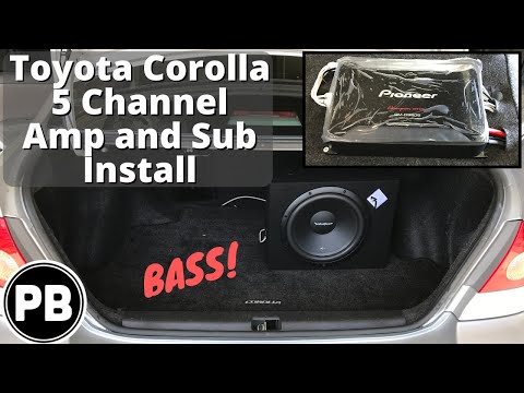 2003 - 2008 Toyota Corolla 5 Channel Amp and Sub Install