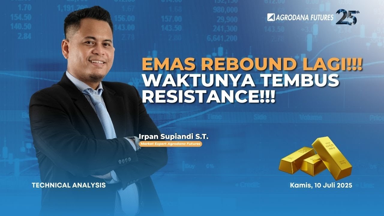 Emas Rebound Lagi Waktunya Tembus Resistance-Teknikal Analysis 10 Juli 2025