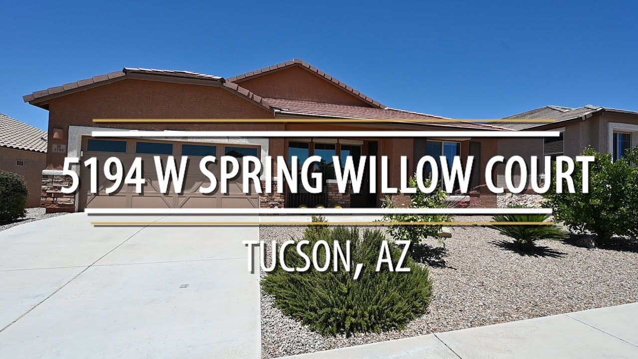 Home For Sale in Tucson, AZ 5194 W Spring Willow Court YouTube