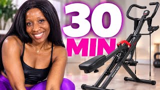 LIVE! 30-Min Row-N-Ride FULL BODY BURN 🔥 & Small Space Resistance Band Workout For the Girlies #pov
